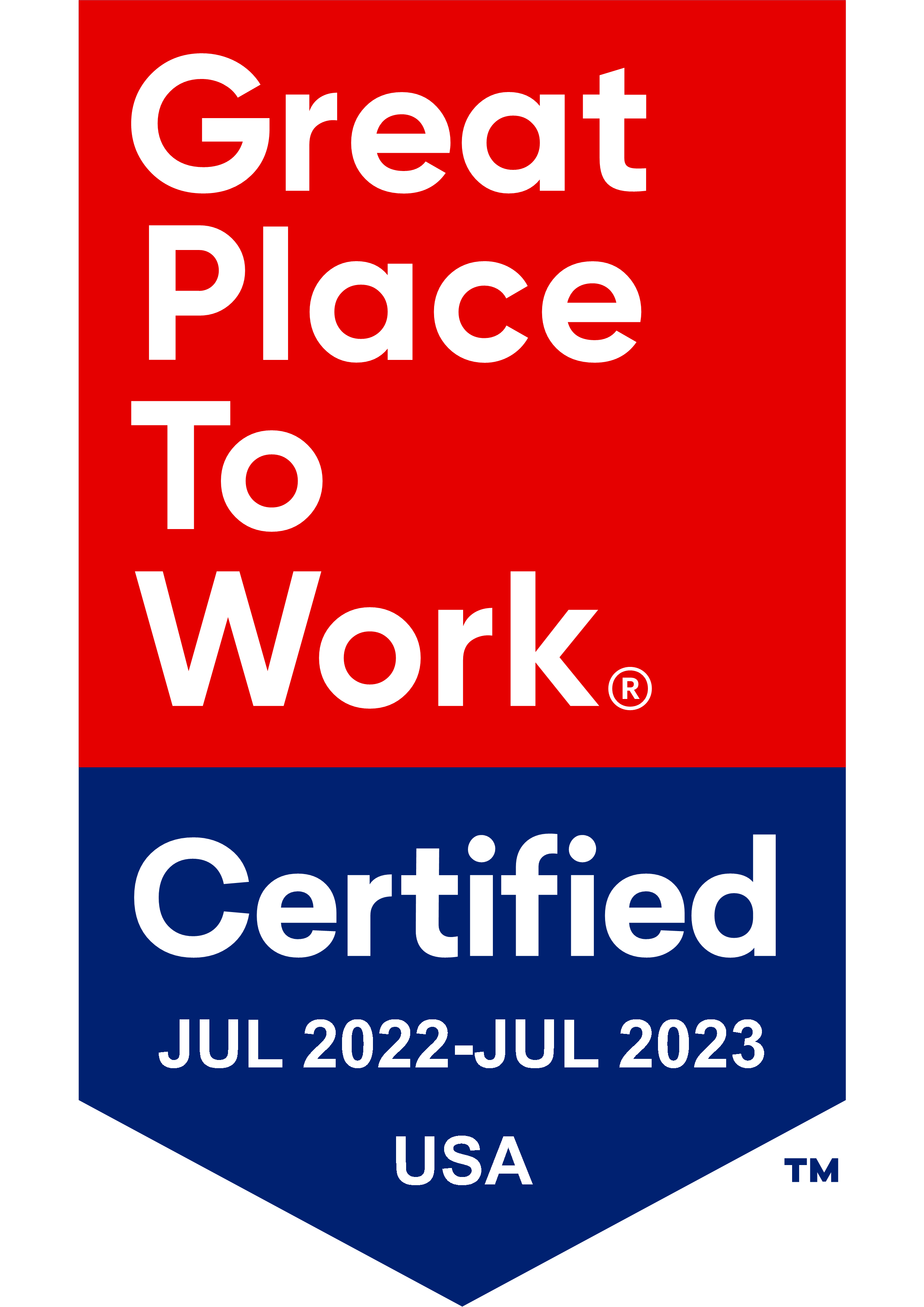 great places to work certification badge