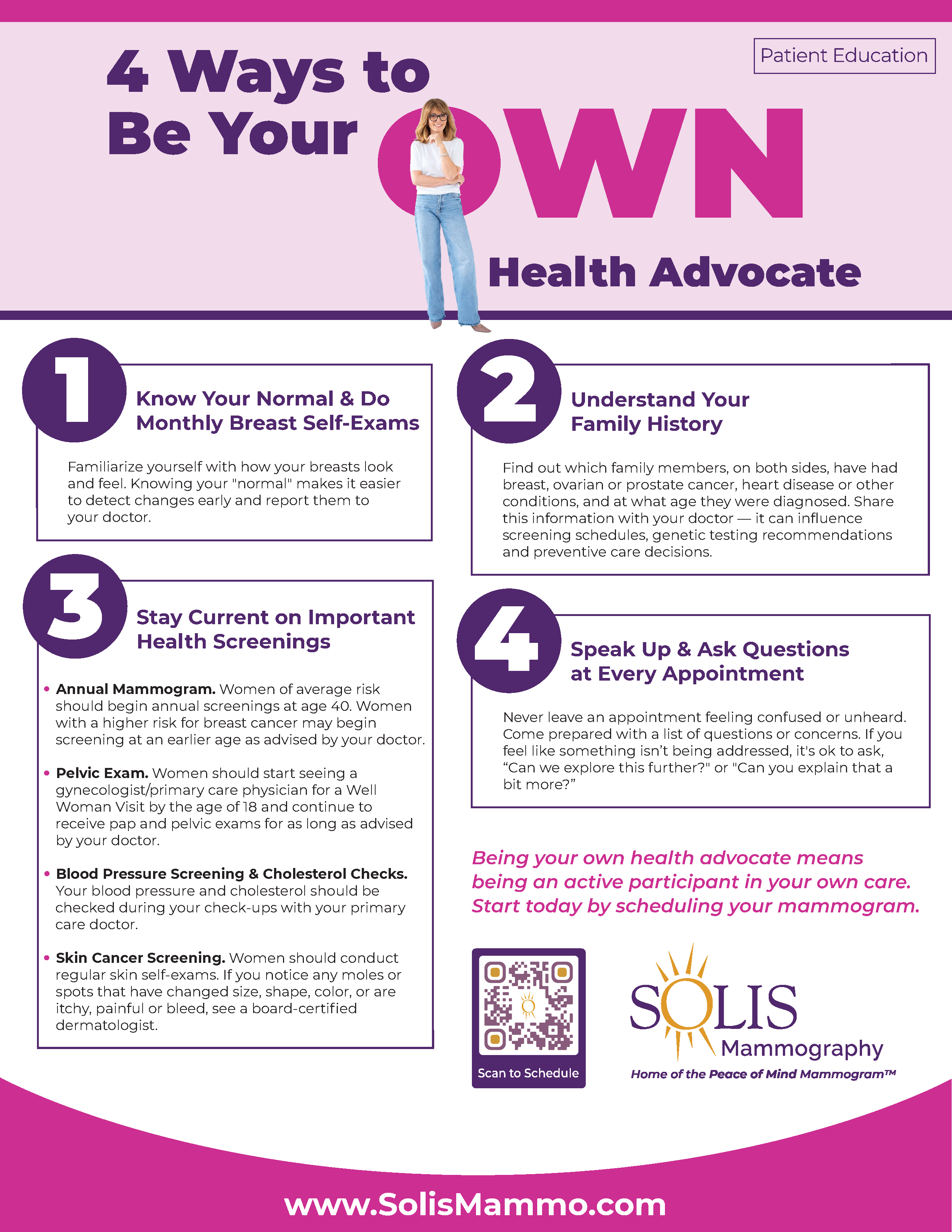 4 Ways to Be Your Own Health Advocate Infographic Flyer