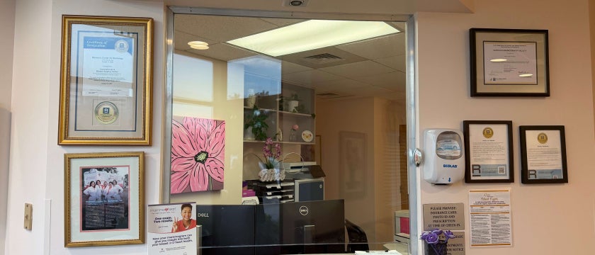 orange-front desk